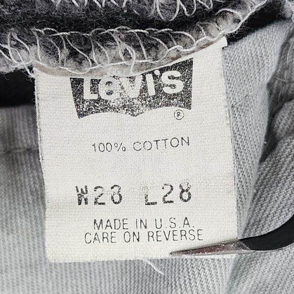 Vintage 80s Levi's Jeans Womens W28 L28 Black Acid Wash 701 Student Fit Straight - Picture 8 of 14